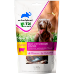 SNACK ANIMAL PLANET TROZOS POLLO CON VACUNO 100 GR - Imagen 1