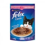 POUCH FELIX GATITO CARNE 85 GR - Imagen 1