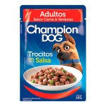 POUCH CHAMPION DOG ADULTO CARNE Y VEG.100GR - Imagen 1