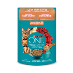 POUCH ONE GATO ADULTO CASTRADOS SUPER NUTRIENTE CARNE 85 GR - Imagen 1