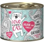 LATA LOVE IS WHERE A CAT IS POLLO TRUCHA 200GR - Imagen 1